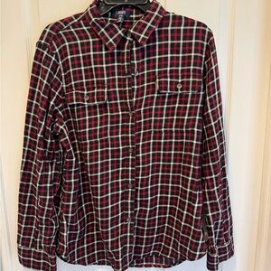 Chaps Xl black, white and red flannel